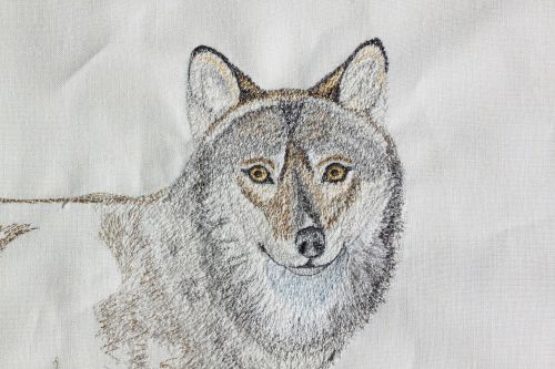 wolf fairy tales embroidery