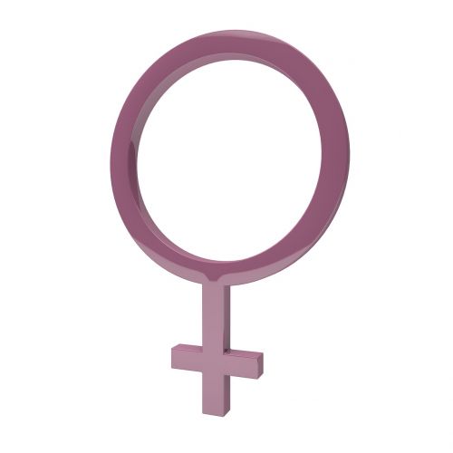 woman symbol button