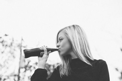 woman drinking bottle