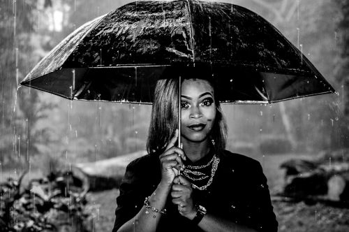 woman umbrella rain