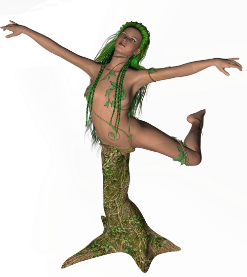 woman pose tree