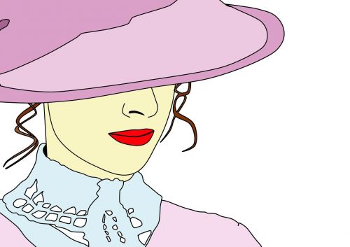 woman victorian hat