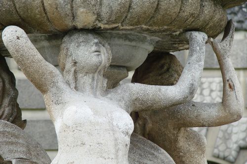 woman mermaid fountain