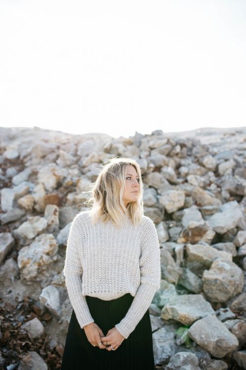 woman rocks outdoors