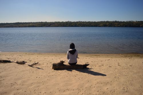 woman girl beach