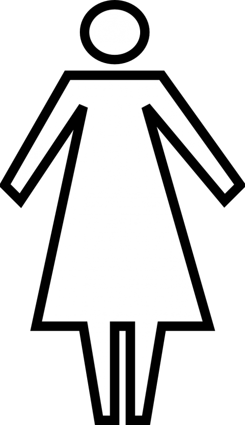 woman restroom toilet