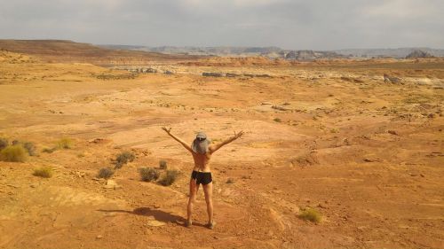 woman nature hiking