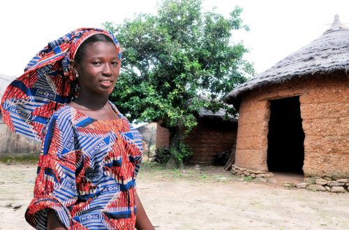 woman africa village