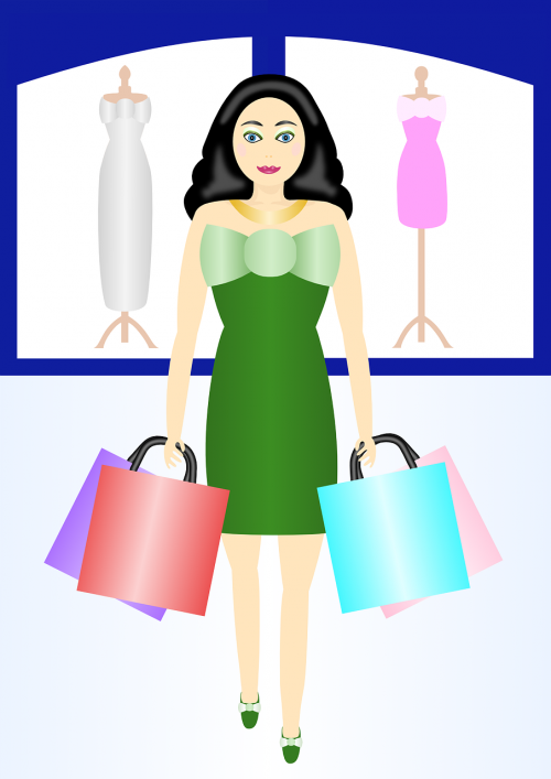 woman shopping retail