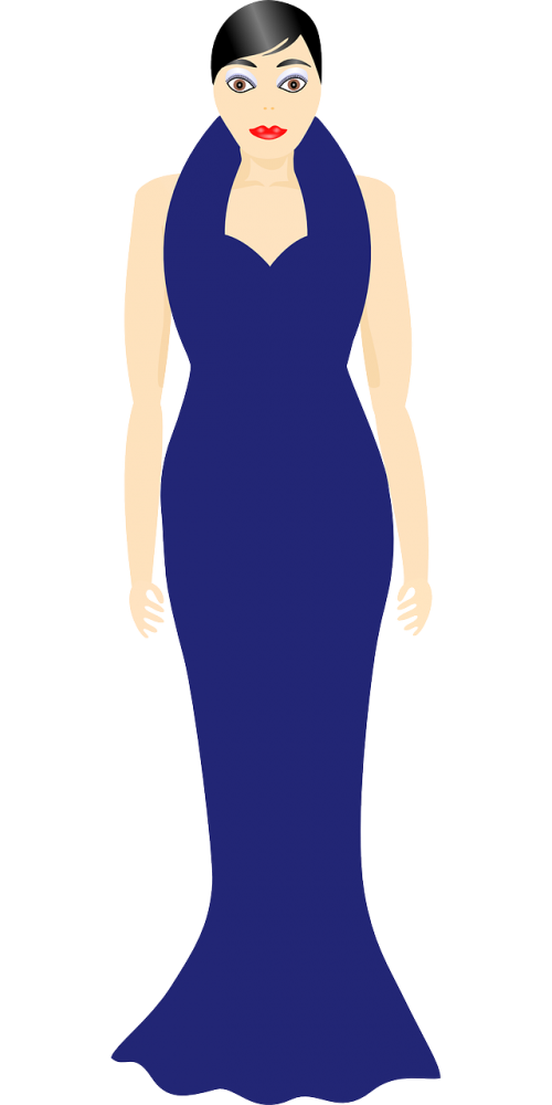 woman model blue