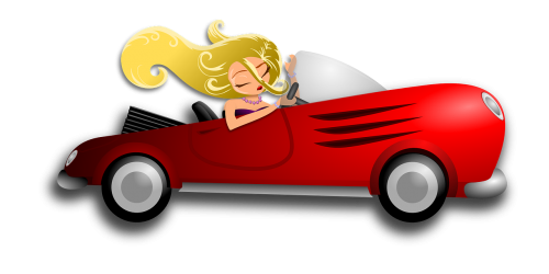 woman blonde automobile