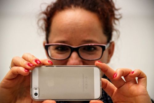woman photograph iphone