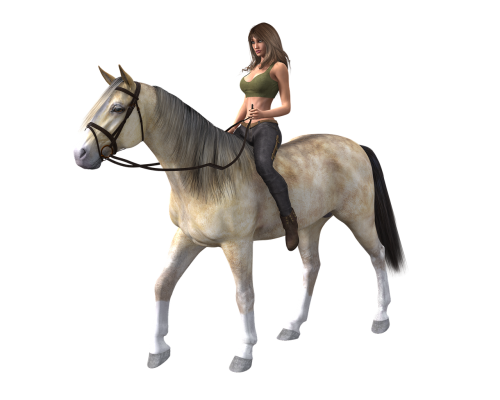 woman horse ride