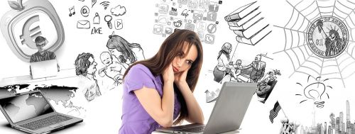 woman burnout multitasking