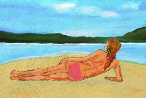 woman bikini beach