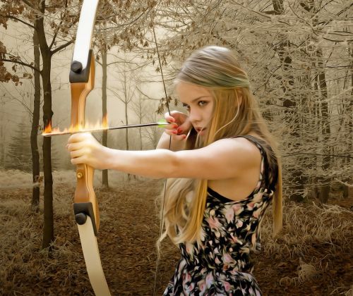 woman female archer