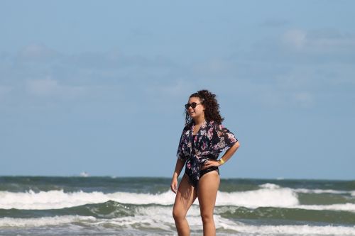 woman girl beach