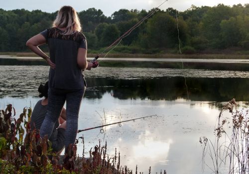 woman fishing fisherwoman