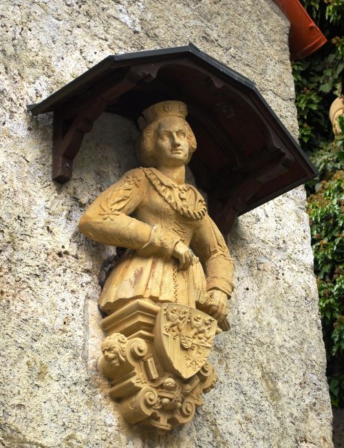 woman castle art statue
