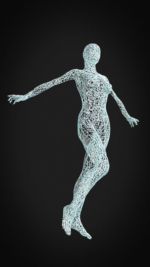 woman 3d model the grid