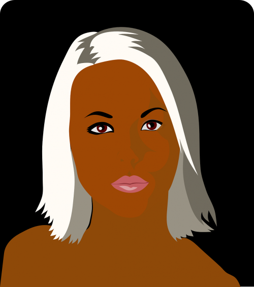 woman face white hair