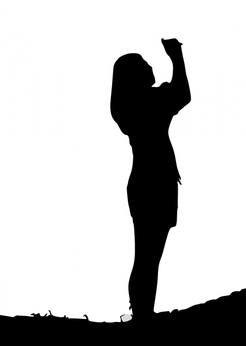 woman girl standing