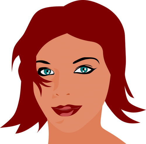 woman red hari face