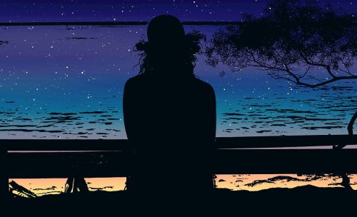 woman silhouette background