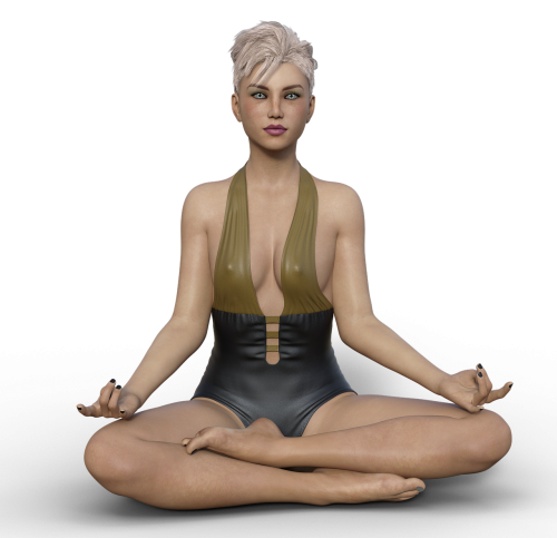 woman yoga legged