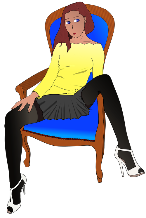 woman  chair  sit