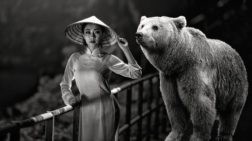 woman  bear  fantasy