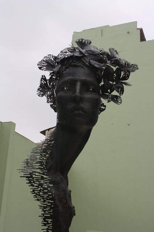 woman  metal  statue