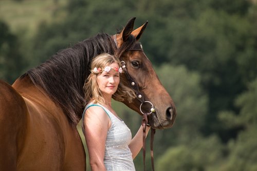 woman  human  horse