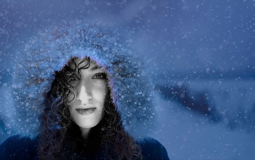 woman  snow  winter