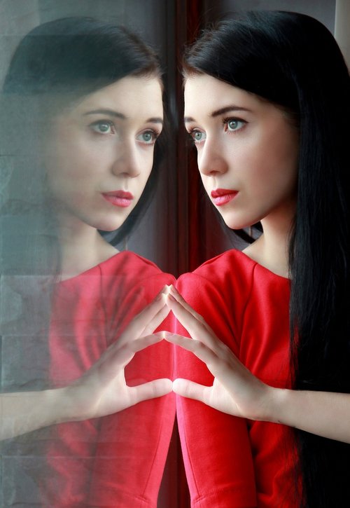 woman  reflection  portrait