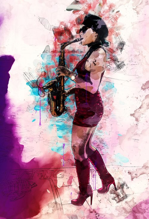 woman  saxophone  music