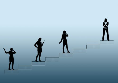 woman businesswoman stairs