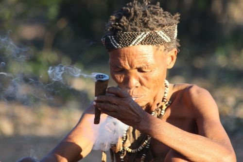 woman indigenous smoking