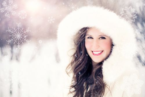 woman snow winter