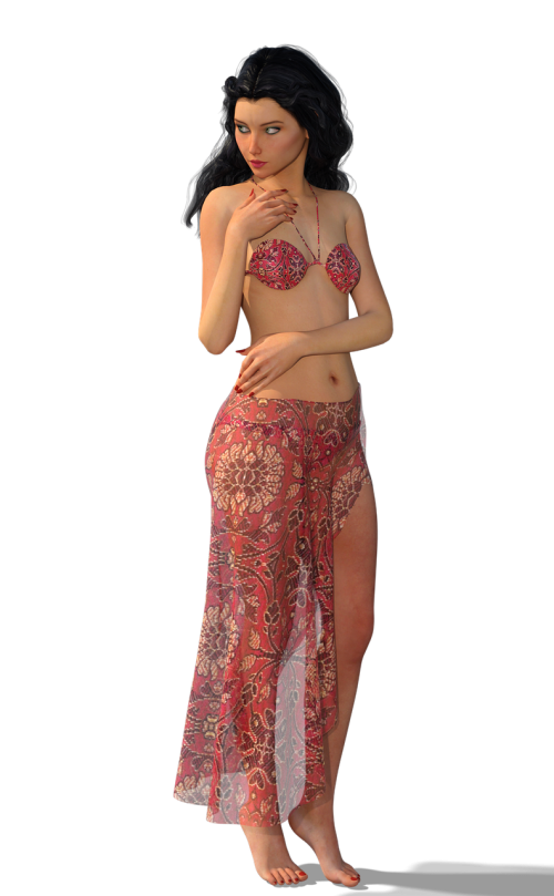 woman bikini sarong