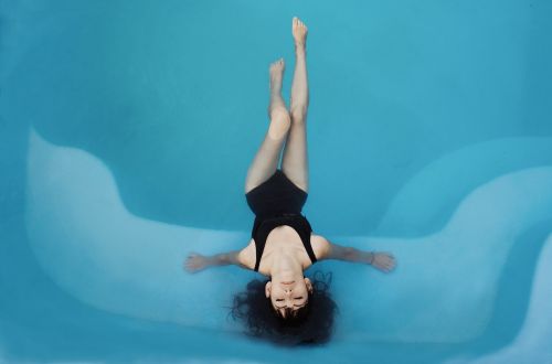 woman swimsuit pool