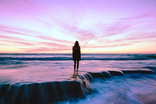 beach sea sunset