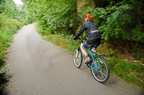 Woman And Bicycle