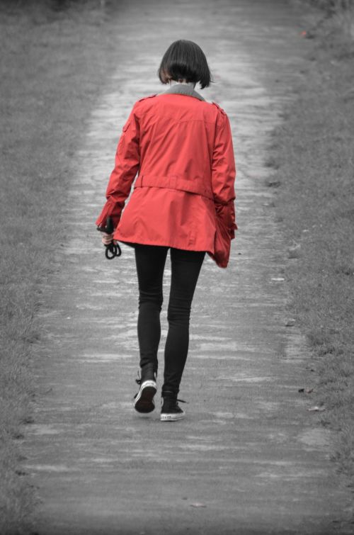 Woman And Red Jacket