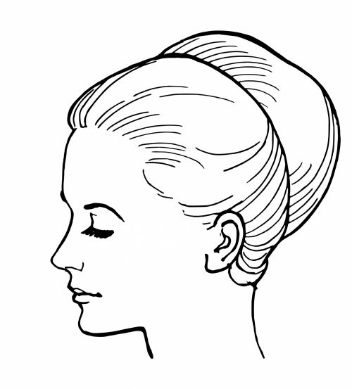 Woman Face Profile Illustration