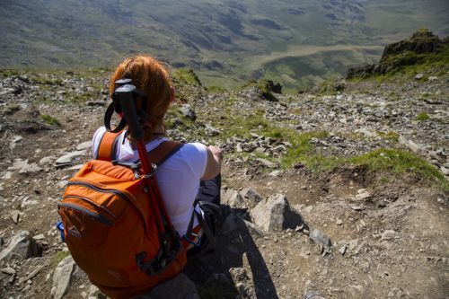 Woman Hiker With Backpack