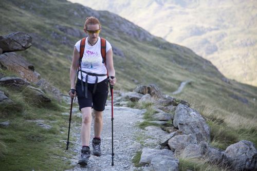 Woman Hiker With Backpack