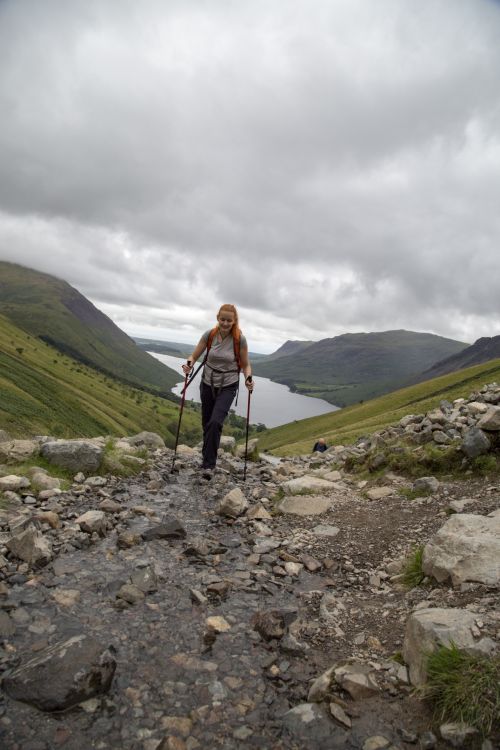 Woman Hiker With Backpack