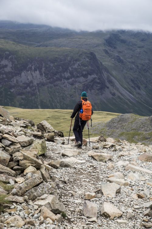 Woman Hiker With Backpack