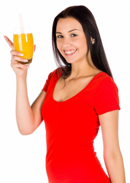 Woman Holding A Drink